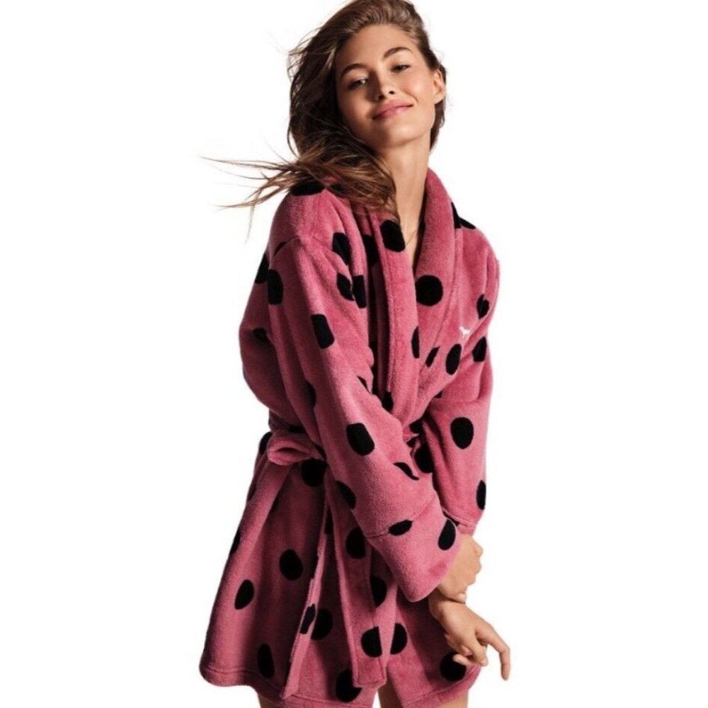PINK Victoria's Secret Womens XS/S Pink Polka Dots